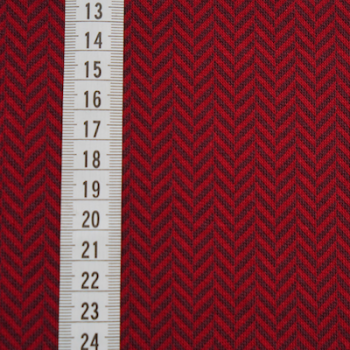 Preview: Bio-Jacquard Baumwolle Fischgrät Kirsche (GOTS) - Stoffonkel | Meterware